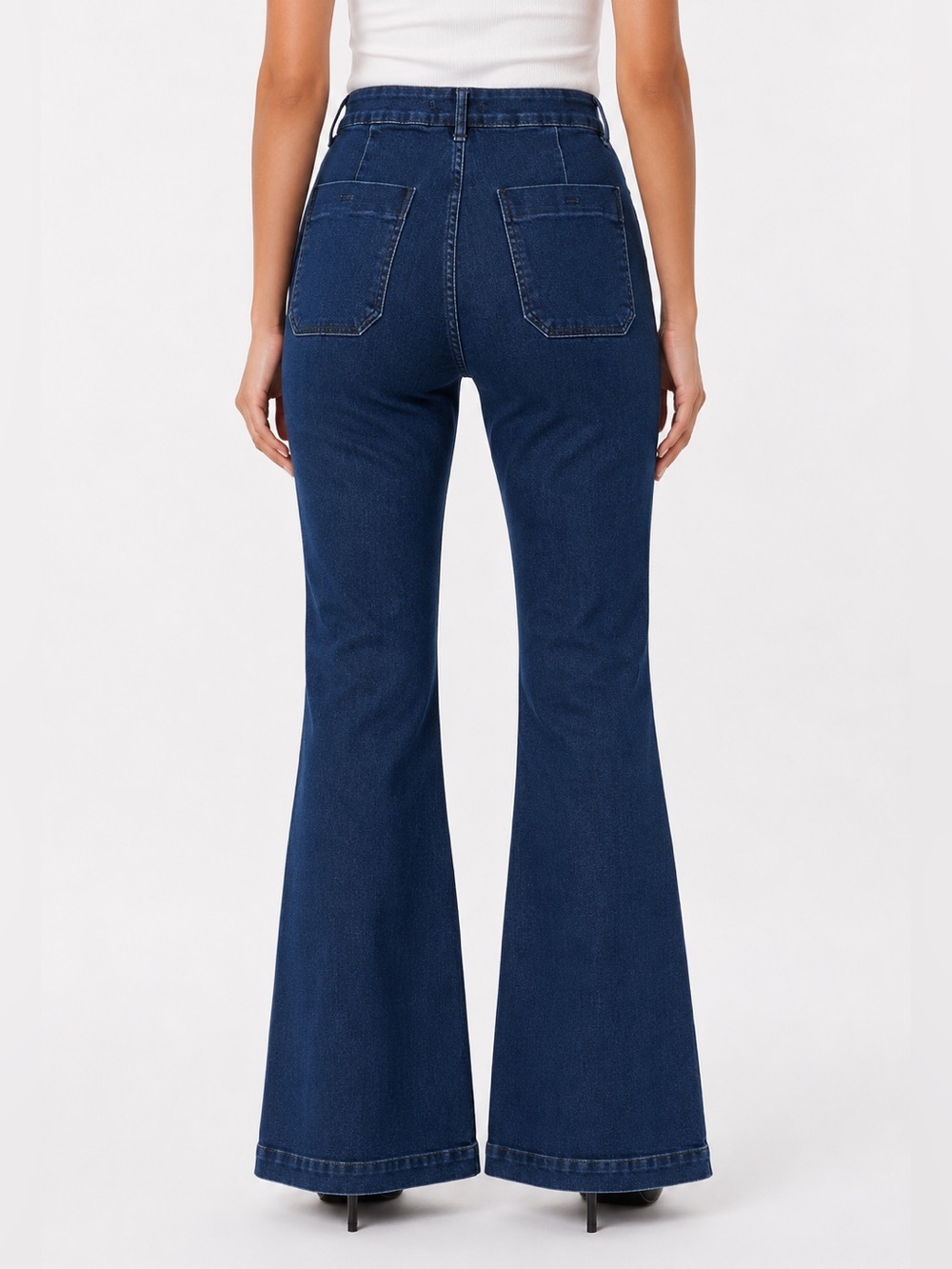 Corelle Dark Blue Flare Jeans with Center Seams